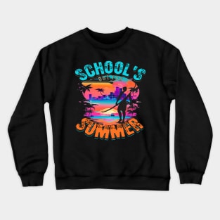 Out For Summer, Hello Summer Funny Surfer Riding Surf Surfing Lover Gifts Crewneck Sweatshirt